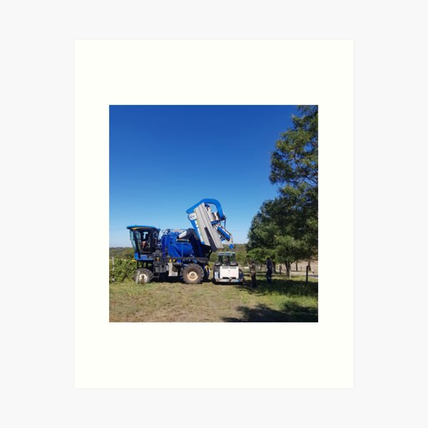 Item preview, Blue Harvester by Adelaide Artist Avril Thomas at Magpie Springs designed and sold by MagpieSprings.