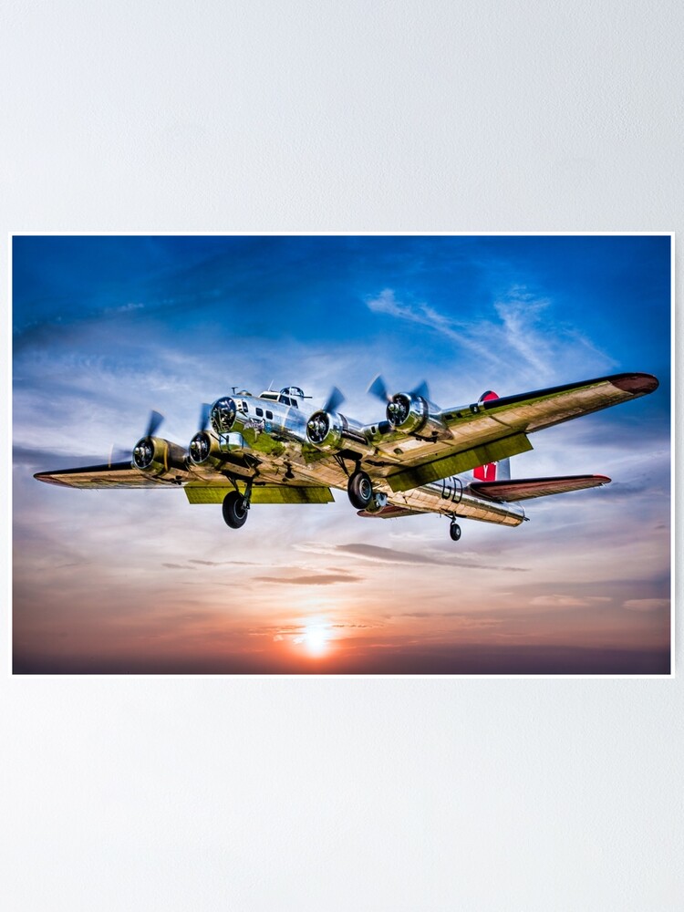 Boeing B 17g Flying Fortress Yankee Lady Poster By Chrislord Redbubble