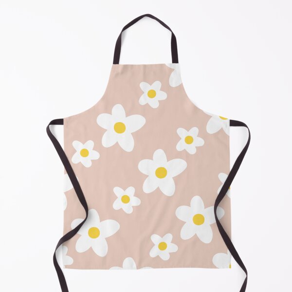 Item preview, White Daisy Flower Pattern on Salmon Pink designed and sold by fabibar.