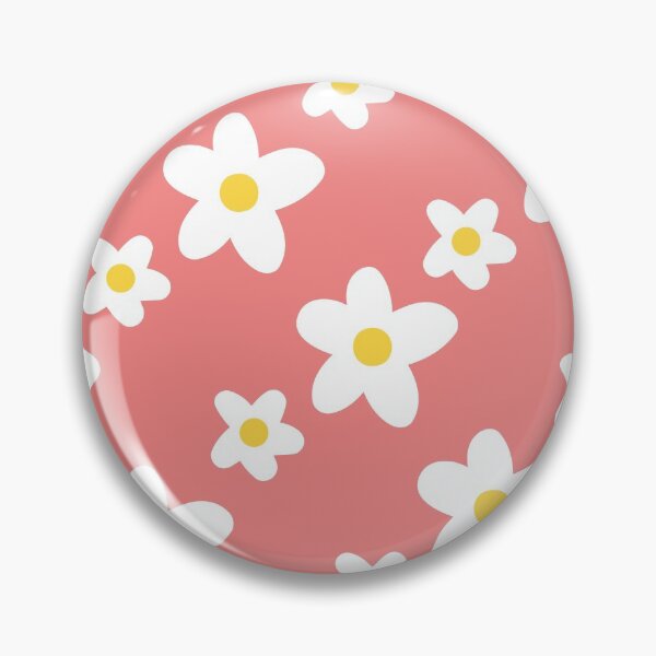 Item preview, White Daisy Flower Pattern on Pale Red designed and sold by fabibar.