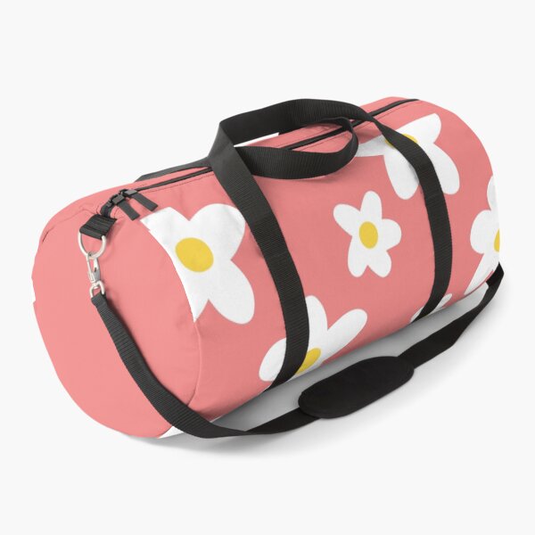 Item preview, White Daisy Flower Pattern on Pale Red designed and sold by fabibar.