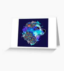 Bohemian Pit Bull Greeting Card