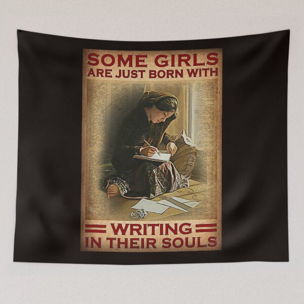 Item preview, Some girls are just born with writing in their souls designed and sold by Cisnerosf97.