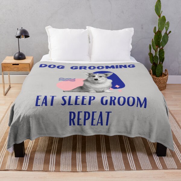 Item preview, Dog grooming eat sleep groom repeat. designed and sold by NinjaPug.
