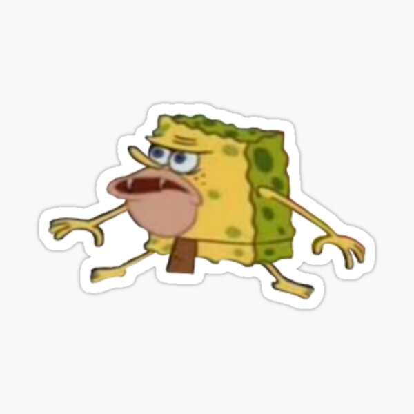 Caveman Spongebob Stickers | Redbubble