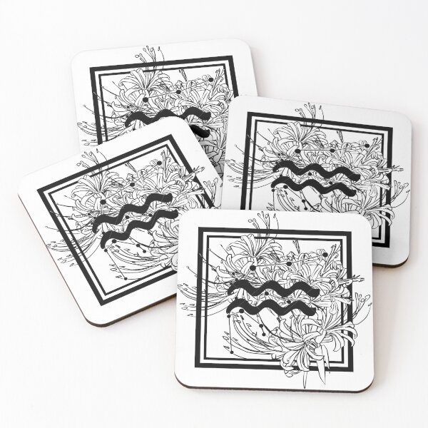 Item preview, Aquarius Constellation and sign spider lilly flowers designed and sold by naidaprimera.
