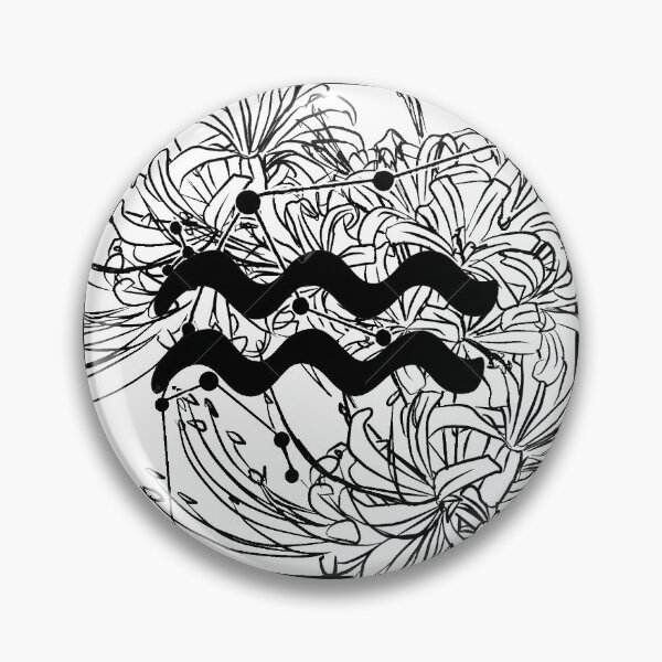 Item preview, Aquarius Constellation and sign spider lilly flowers designed and sold by naidaprimera.