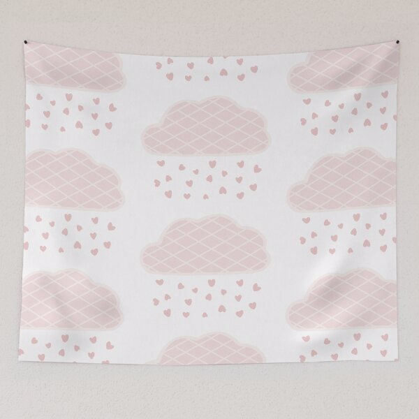 Item preview, Pink heart raining cloud/ lighter Version/ stripes designed and sold by muffinstandd.