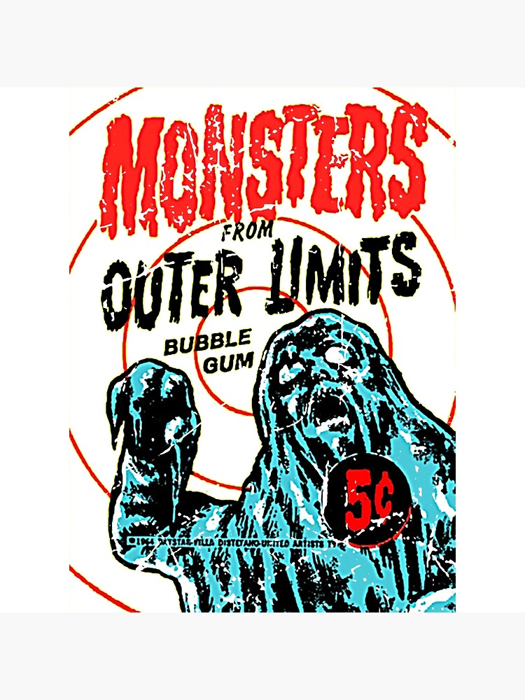 Disover MONSTERS FROM OUTER LIMITS / 60s AMERICAN SCI FI TV SERIES BUBBLE GUM CARDS RETRO VINTAGE STYLE T-Shirt Canvas