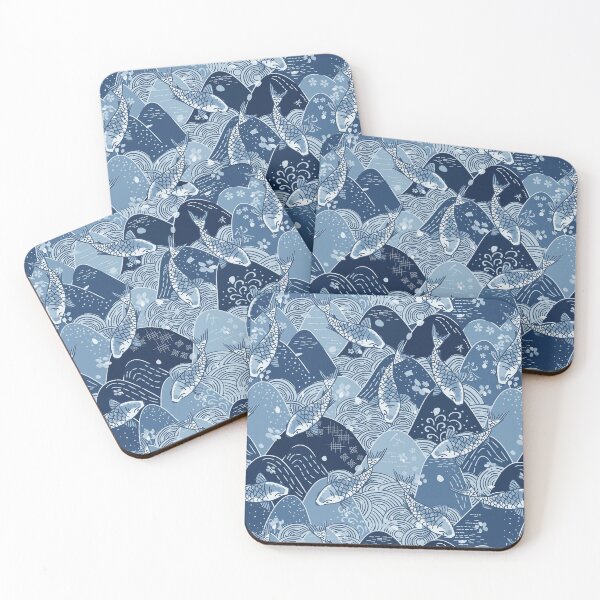 Item preview, Japanese koi mountain pattern designed and sold by LittleNippon.