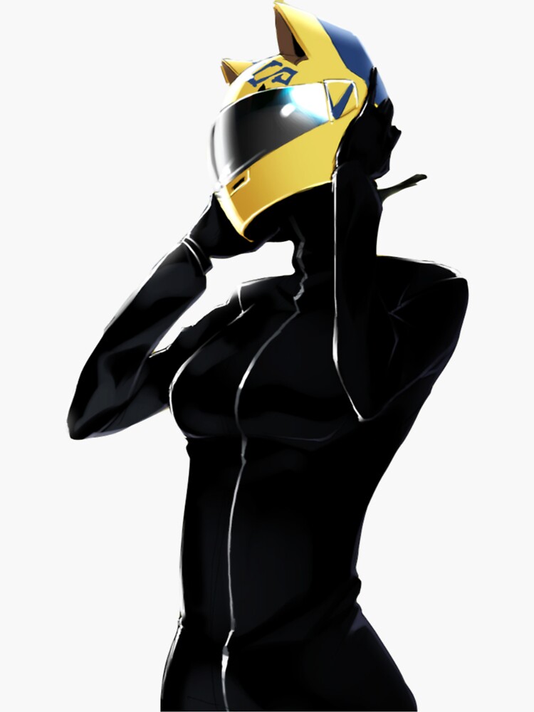 Aperçu 3 sur 3. Sticker avec l'œuvre Celty le motard noir créée et vendue par DemFox.
