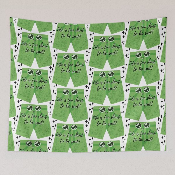 Item preview, Cute Billie Eilish Inspired Quote Shorts Green Pleading designed and sold by ICRainbowMoons.