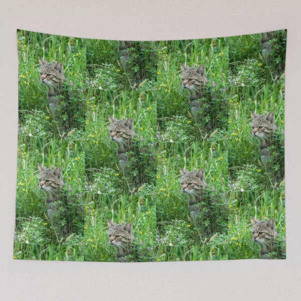 Item preview, Wild cat in the meadow designed and sold by Ingo Gerlach.
