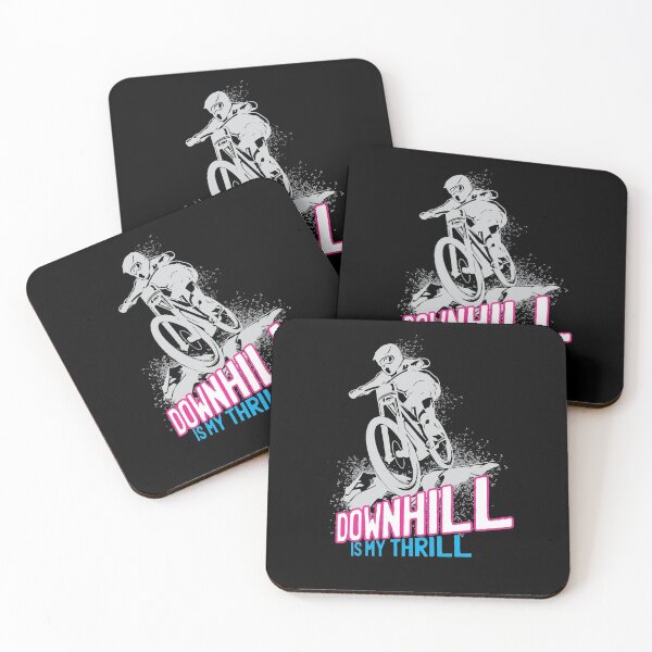 Item preview, Downhill Is My Thrill - Mountain Bike - T-Shirt - gray pink designed and sold by Gerdek.