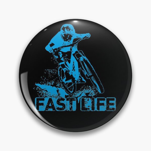 Item preview, Fast Life - Enduro - Downhill - Mountain Bike - T-Shirt - blue designed and sold by Gerdek.