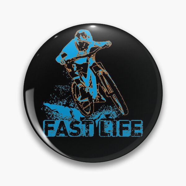 Item preview, Fast Life - Enduro - Downhill - Mountain Bike - T-Shirt - orange designed and sold by Gerdek.