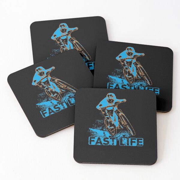 Item preview, Fast Life - Enduro - Downhill - Mountain Bike - T-Shirt - orange designed and sold by Gerdek.