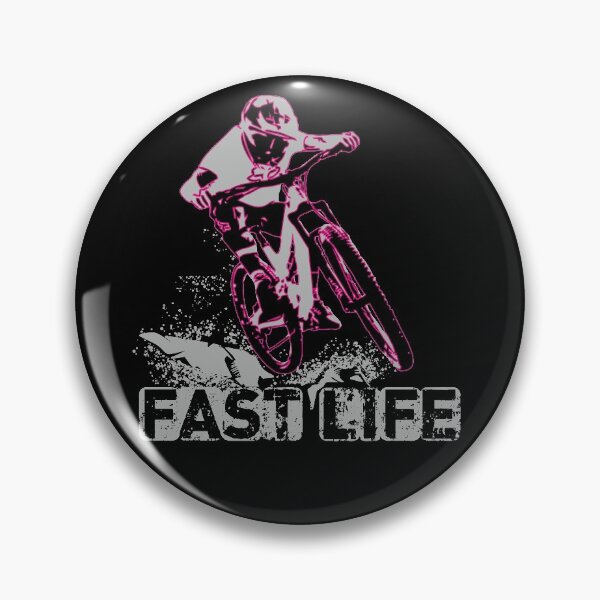 Item preview, Fast Life - Enduro - Downhill - Mountain Bike - T-Shirt - gray pink designed and sold by Gerdek.