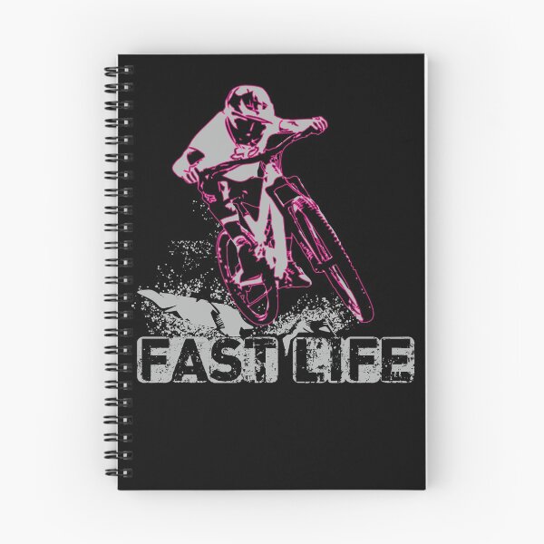 Item preview, Fast Life - Enduro - Downhill - Mountain Bike - T-Shirt - gray pink designed and sold by Gerdek.