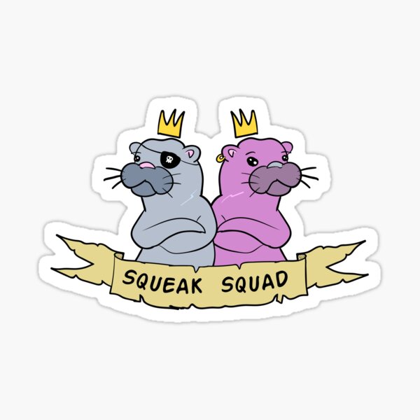 Squeak Squad Stickers Redbubble - squeak foto do skate do brawl stars