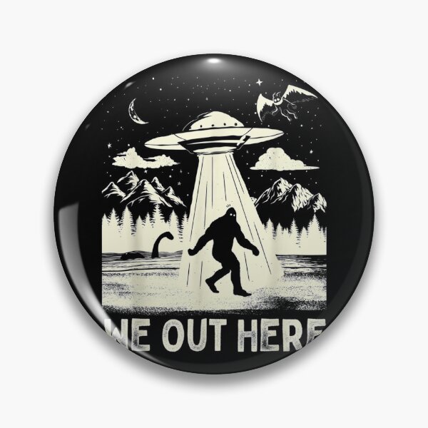 Item preview, We Out Here Funny Bigfoot Cryptid UFO Abduction designed and sold by toniobnd51.