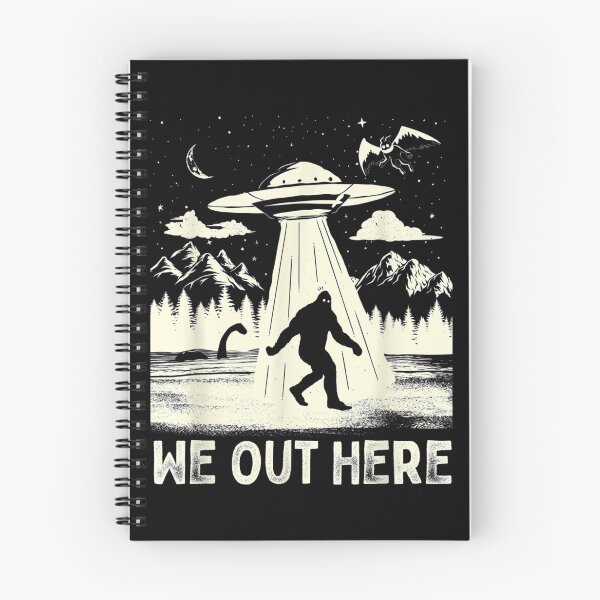 Item preview, We Out Here Funny Bigfoot Cryptid UFO Abduction designed and sold by toniobnd51.