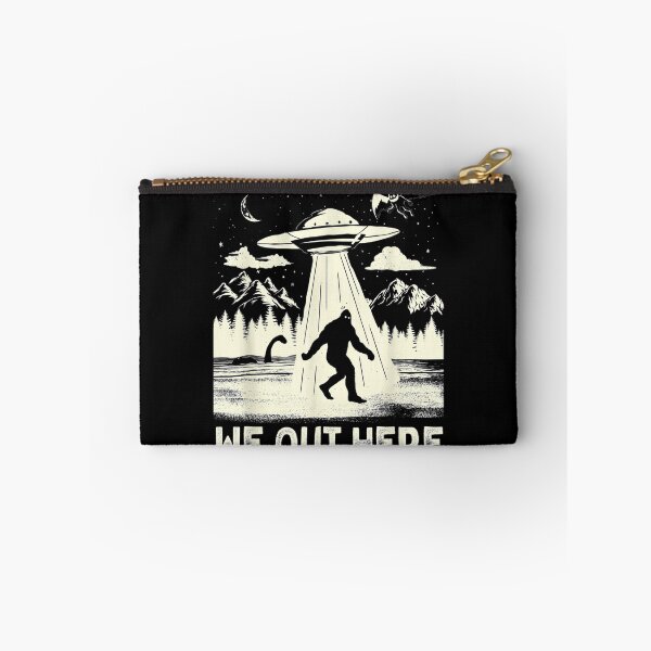Item preview, We Out Here Funny Bigfoot Cryptid UFO Abduction designed and sold by toniobnd51.