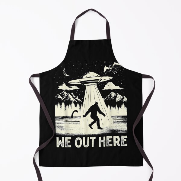 Item preview, We Out Here Funny Bigfoot Cryptid UFO Abduction designed and sold by toniobnd51.
