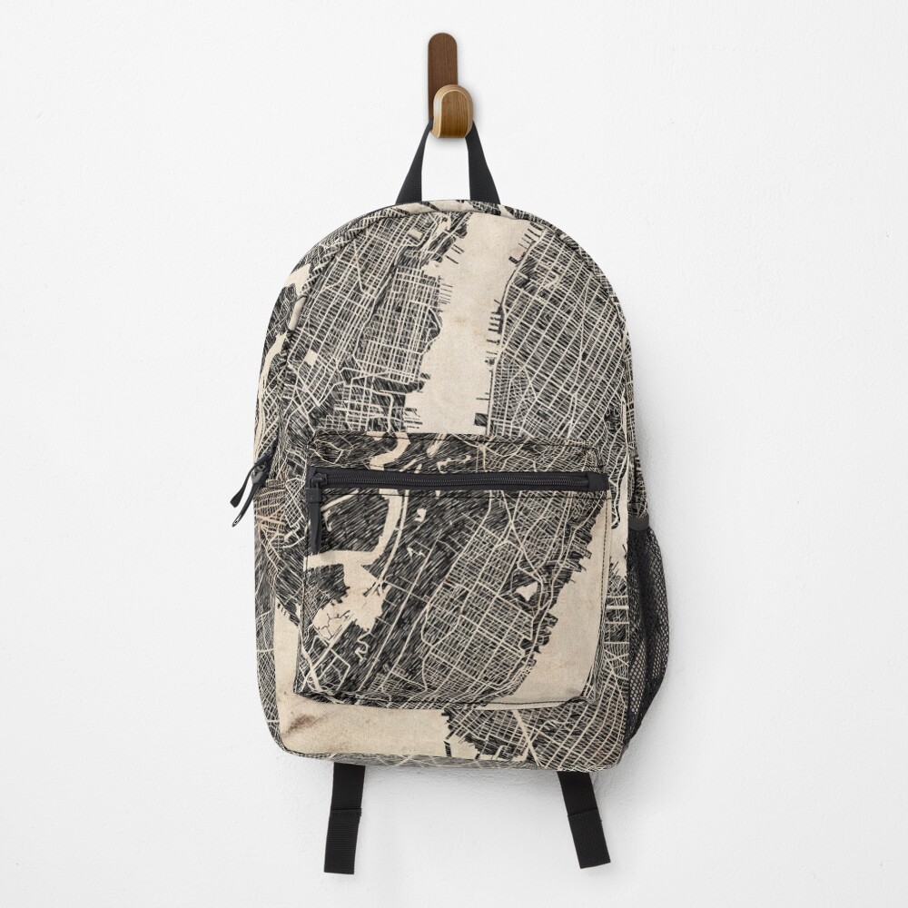 Vista previa del artículo con la obra «Mochila», diseñado y vendido por InkMaps.