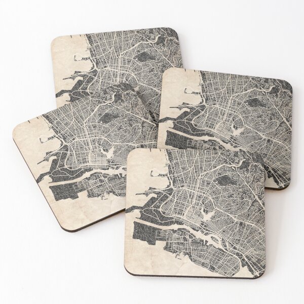 Item preview, OAKLAND map California Ink lines 2 designed and sold by InkMaps.