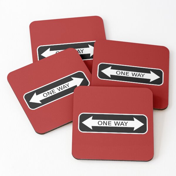 Item preview, One way sign label sticker double two ends confusing funny designed and sold by SolidEarthArt.