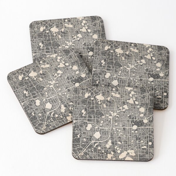Item preview, ORLANDO map Florida Ink lines designed and sold by InkMaps.