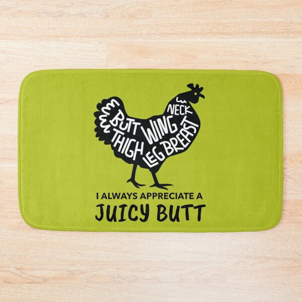 Item preview, Juicy Butt -funny chicken design on green designed and sold by katiekendall.
