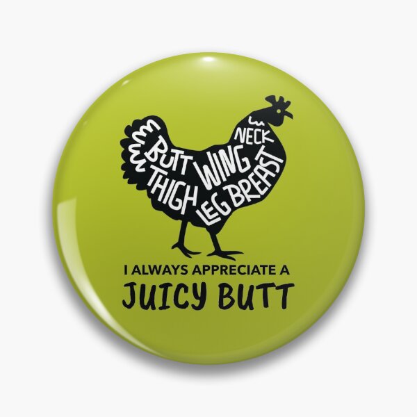 Item preview, Juicy Butt -funny chicken design on green designed and sold by katiekendall.
