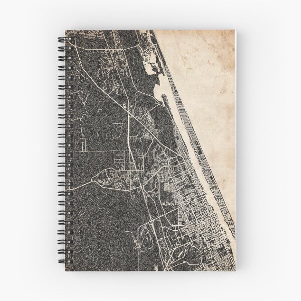 Item preview, ORMOND BEACH map Florida Ink lines 2 designed and sold by InkMaps.