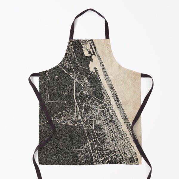Item preview, ORMOND BEACH map Florida Ink lines 2 designed and sold by InkMaps.