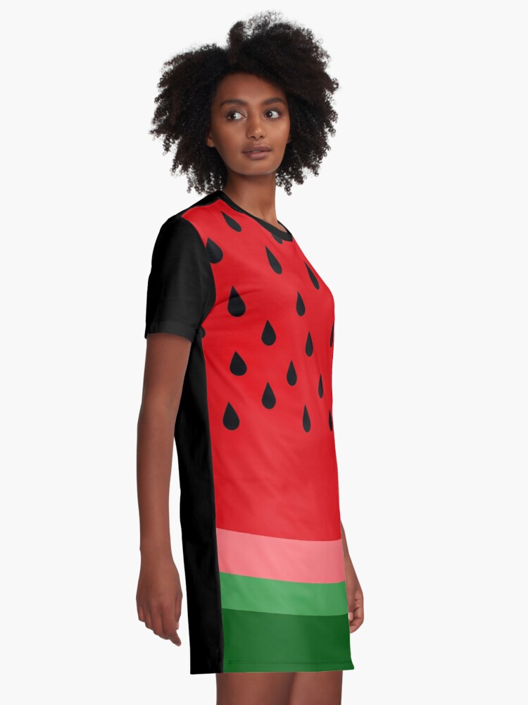 Thumbnail 2 of 5, Graphic T-Shirt Dress, Watermelon Sugar designed and sold by ValentinaHramov.