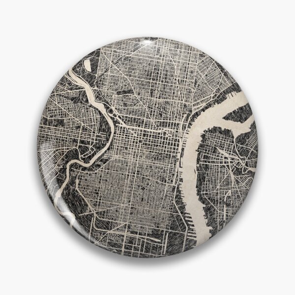 Item preview, PHILADELPHIA map Pennsylvania Ink lines 2 designed and sold by InkMaps.