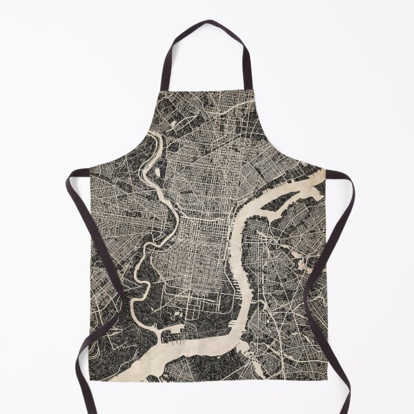 Item preview, PHILADELPHIA map Pennsylvania Ink lines 2 designed and sold by InkMaps.