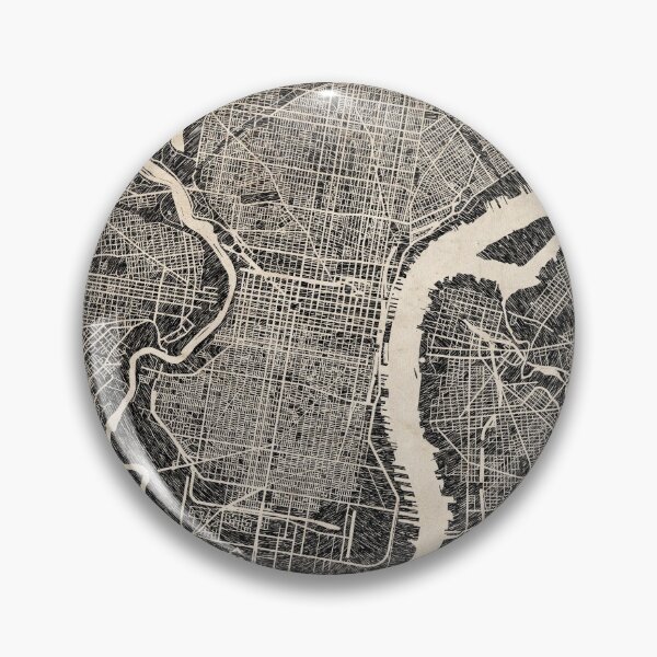 Item preview, PHILADELPHIA map Pennsylvania Ink lines designed and sold by InkMaps.