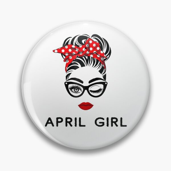 Item preview, April Girl Wink Eye Woman Face Wink Eyes Lady Birthday designed and sold by anniversaryshop.