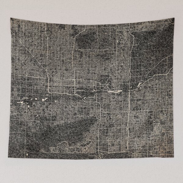 Item preview, PHOENIX map Arizona Ink lines designed and sold by InkMaps.