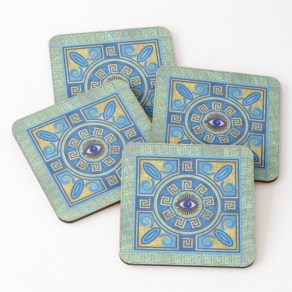 Item preview, Evil Eye Mosaic Tile ornament designed and sold by k9printart.