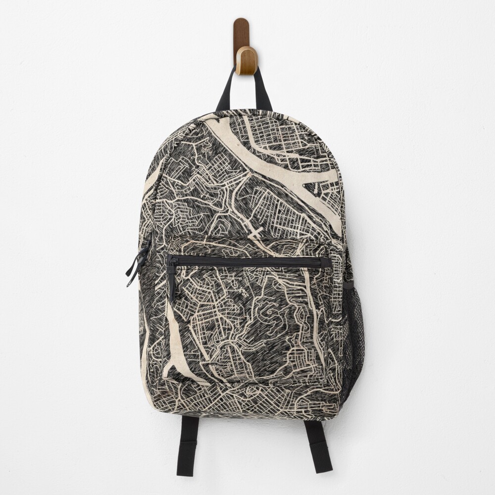 Vista previa del artículo con la obra «Mochila», diseñado y vendido por InkMaps.