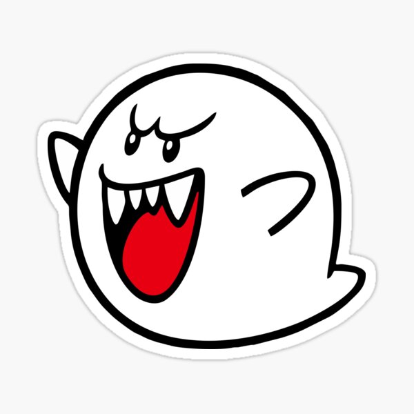 Download King Boo Face Stickers Redbubble