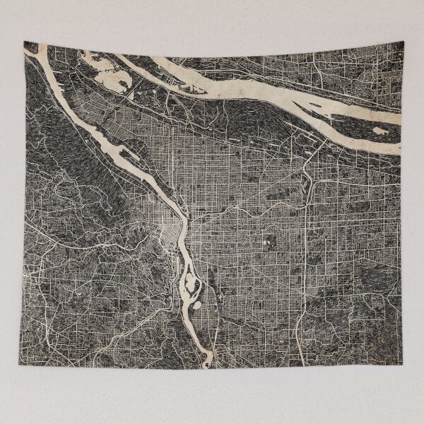 Item preview, PORTLAND map Oregon Ink lines designed and sold by InkMaps.
