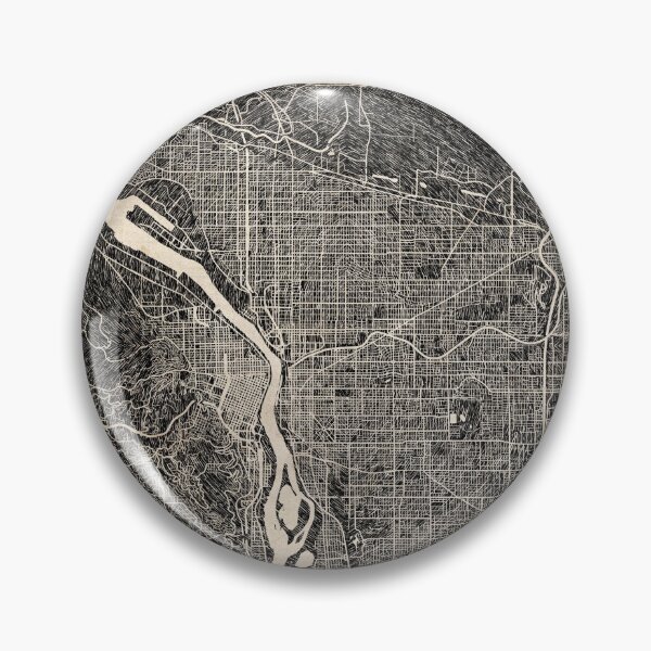 Item preview, PORTLAND map Oregon Ink lines 2 designed and sold by InkMaps.
