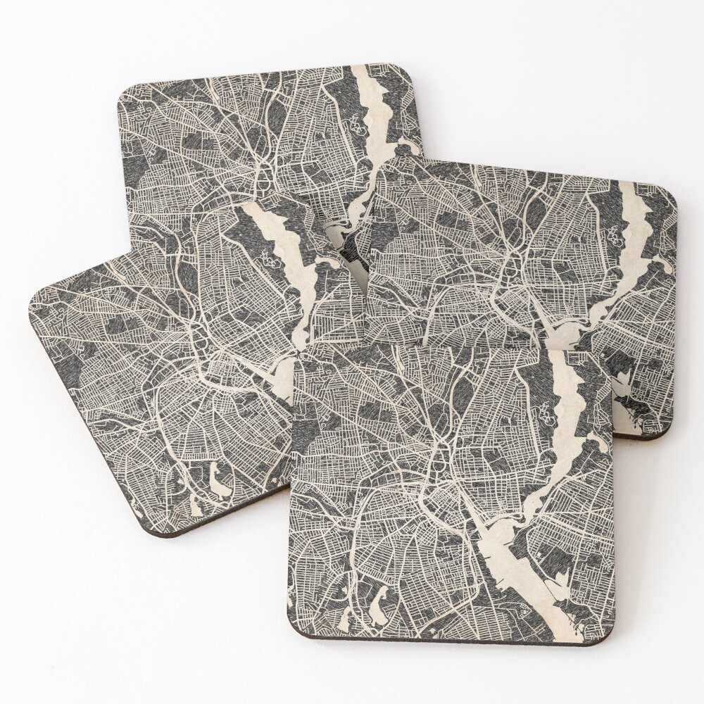 Item preview, Coasters (Set of 4) designed and sold by InkMaps.