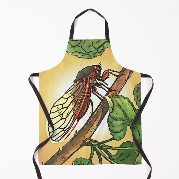 Item preview, Cicada Insect Black Outline Art designed and sold by taiche.