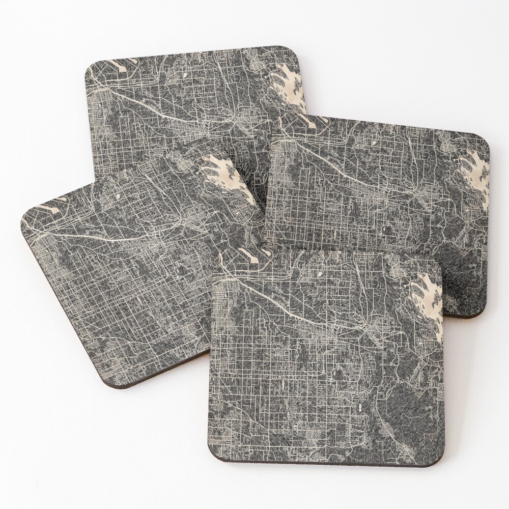 Aperçu de l'œuvre Dessous de verre (lot de 4) créée et vendue par InkMaps.